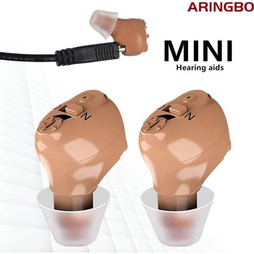 Best Rechargeable Mini Hearing Aids CIC Digital Hearing Aid Sound Amplifier In The Ear Portable Invisible Senior DropShipping