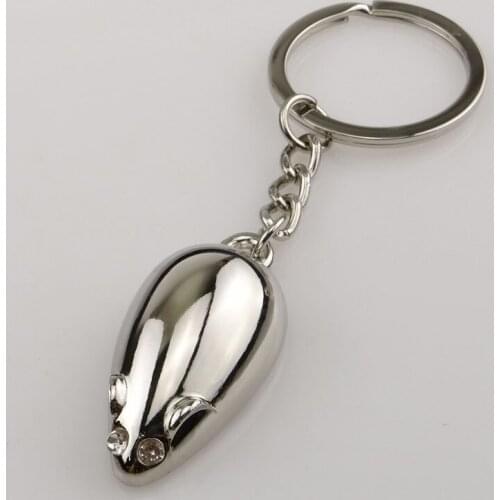 Mouse Key Chain - High Quality Metal Keychain Drop Ring Keyring Key Chain for men and women Gift jewelry 17337 no chain