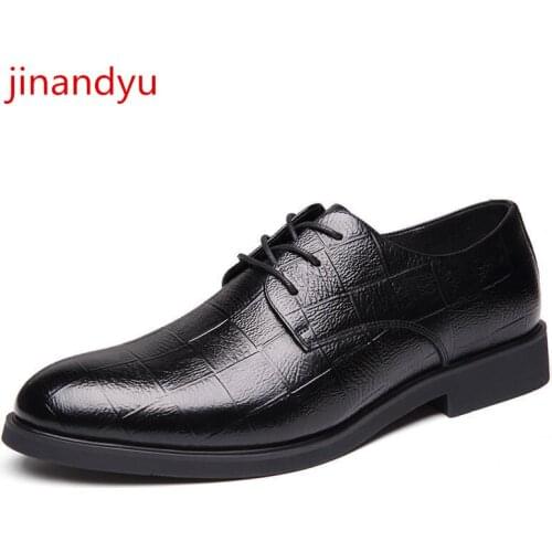 Mens Formal Shoes Genuine Leather Dress Business Shoes Men Wedding Oxford Shoes Formal Black Brown Elegant Mens Office Shoe
