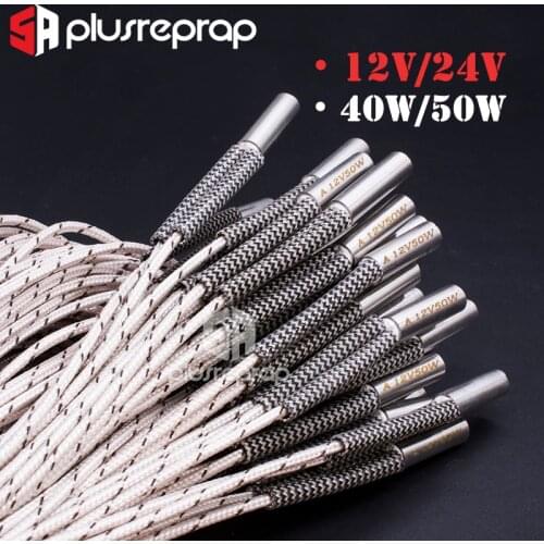 Ceramic Cartridge Heater 12V / 24V 40W 50W CNC 3D Printer Parts 6x15 6x16 6x20 6x30mm For 3D Print Head HotEnd Extruder J-Head