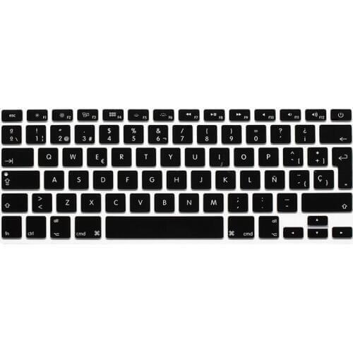 EU Enter ES Spain Spanish Keyboard Skin Cover 5pcs For Macbook Air Pro 13 Retina 15 Laptop Stickers for Mac book