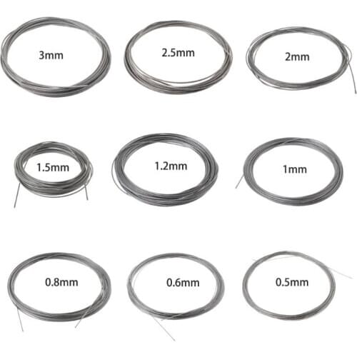 New 10m 304 Stainless Steel Wire Rope Soft Fishing Lifting Cable 7×7 Clothesline