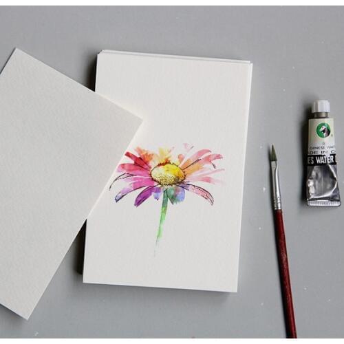 The watercolor paper blank DIY Postcard paper hand-painted postcards white cardboard youth homemade cartoon card
