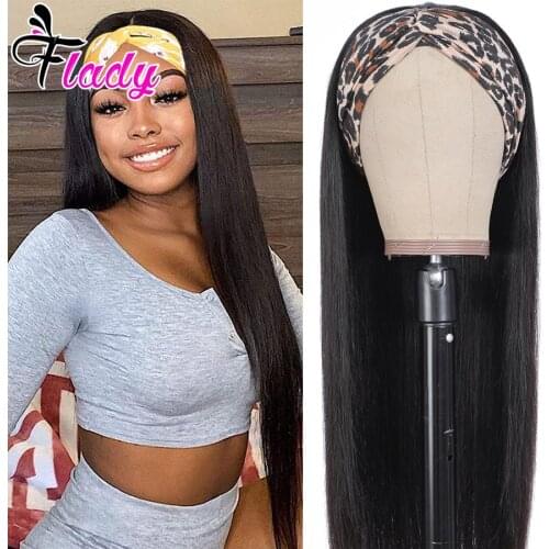 Headband Wig Human Hair Wigs 30 Inch Wig Glueless Brazilian Hair Wigs Remy Human Hair Wigs for Black women