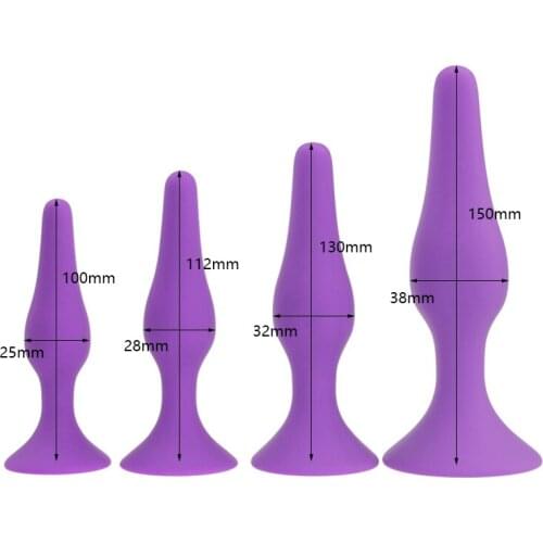 S/M/L/XL Comfortable Silicone Anal Plug Suction Cup Beads Butt Plug Anus Dilator No Vibrator Sex Toys for Men Women Adult Games