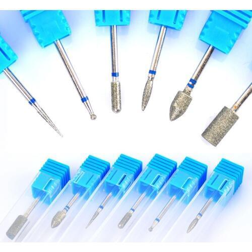 Grinding Bits Accesories for Gel Nail Polish Manicure Grinding Head Best Diamond Burrs UV Nails Art Tool Shank Carving Polishing