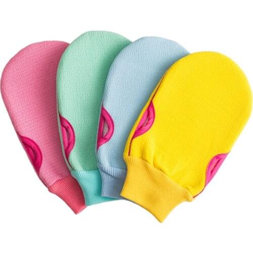 1pc 2 In 1 Soft Bath Gloves Exfoliating Scrubber Foaming Soft Shower Gloves Body Skin Care Cleaning Bathroom Accessories Tools