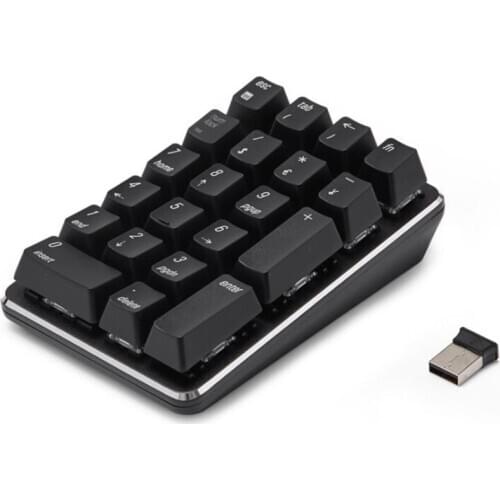Smart 21 Key 2.4G Wireless/Bluetooth Mechanical Numeric Keypad Notebook,Desktop,Financial Accounting Wireless Keypad