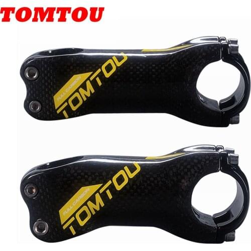 TOMTOU Glossy Full 3K Carbon Road/Mountain Bike Stem 31.8mm Bicycle Parts Angle 6/17 Degrees Streerer Tube Diameter 28.6mm