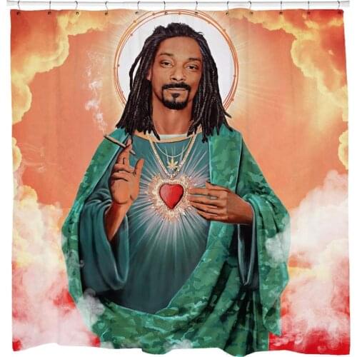 Funny Meme Art Hilarious College Decor Leaf African American Fabric Shower Curtain