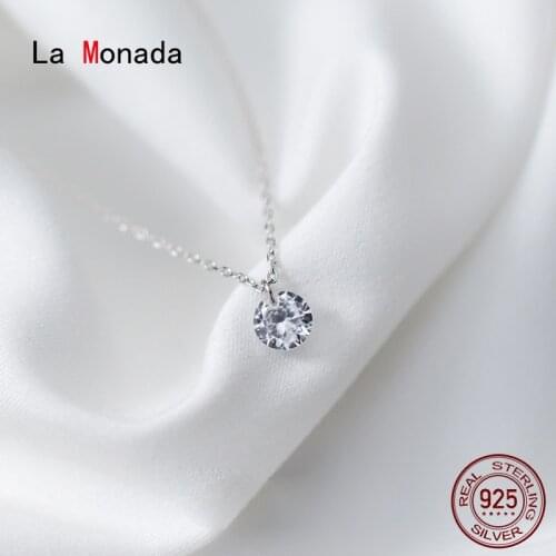 La Monada Silver Chain Necklace For Women Small Pendant Choker Minimalist Silver 925 Jewelry On The Neck Womens Necklaces
