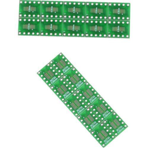 10pcs SOT23 SOP10 MSOP10 Umax SOP23 To DIP10 Pinboard SMD To DIP Adapter Plate 0.5mm/0.95mm To 2.54mm DIP Pin PCB Board Convert