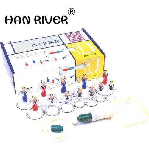12pcs set Vacuum Cupping Device Suction Cups Medical Sucker Magnetic Treatment Apparatus Body Massage Cans
