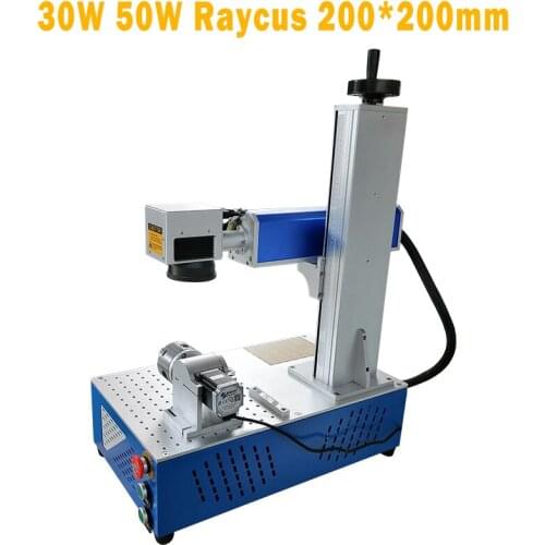 20W 30W 50W Jewelry silver gold brass cutting fiber laser marking machine in Middle East with rotary
