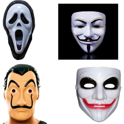 4 Scream Vandetta La Casa De Papel And Joker Mask Party Chiristmas