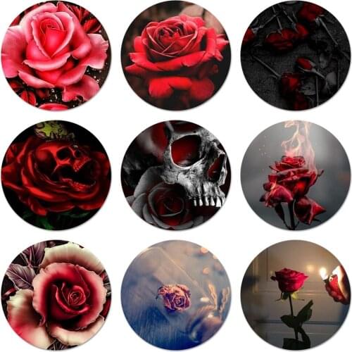 58mm woman Nothing Letter Rose Badge Brooch Pin Accessories For Clothes Backpack Decoration gift
