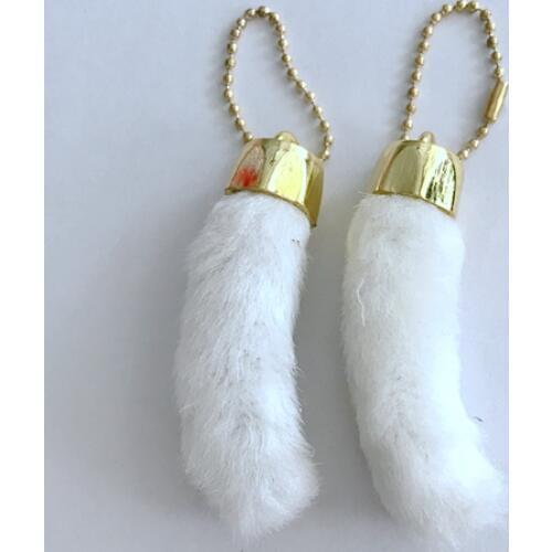Free shipping fake rabbit foot keychain