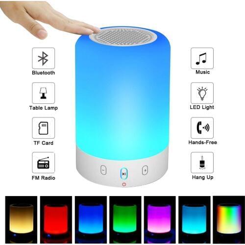 Wireless Speakers nightlight Stereo Subwoofer Smart Touch Speakers multicolor free shipping