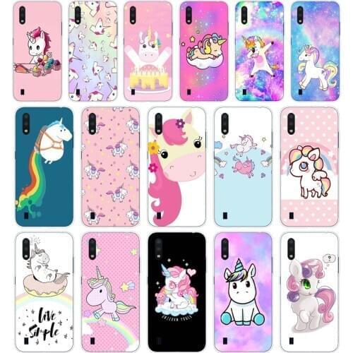 74 Unicorn On Rainbow Jetpack Soft Silicone Tpu Cover phone Case for Samsung Galaxy A01 A10 2019 A20 A20E A20S M11 M21 case