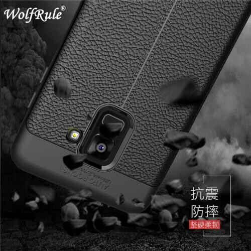WolfRule For Case Samsung Galaxy A8 Plus 2018 Cover Shockproof Luxury Leather TPU Case For Samsung Galaxy A8 Plus 2018 Case A730