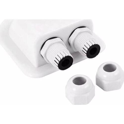 Double Cable Entry Solar Gland Box Roof Gland Box Double Hole for Motorhome Yacht Durable Waterproof Car Accessories