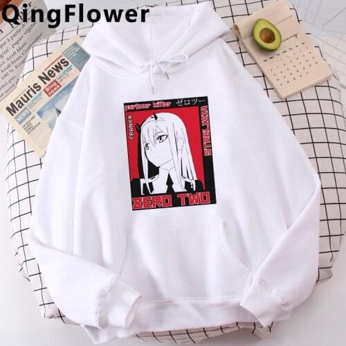 Zero Two Anime Darling in the Franxx hoodies men printed Oversized male clothing pullover anime grunge