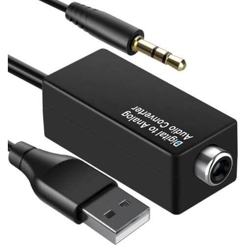 40GD Converter Coaxial Analog Decoder Adapter 3.5mm Converter DAC USB Decoder Home Accessories