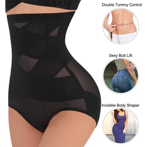 Women Butt Lifter Shapewear High Waist Double Tummy Control Panty Waist Trainer Body Shaper