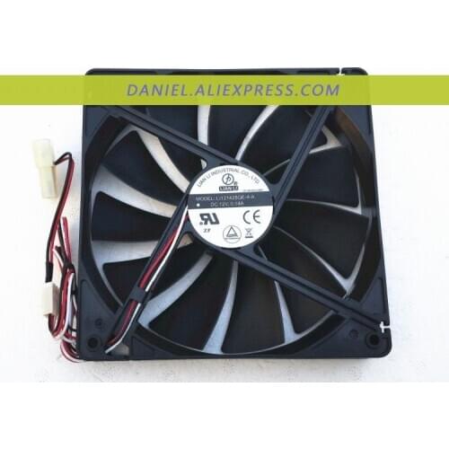 Lianli LI-121425 14025 14CM chassis fan hydraulic ball 11-blade LED blue light CF-1412R ball mute fan