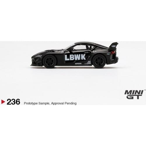 MINI GT 1:64 LBWK LB WORKS Toyota GR Supra Glossy Black & Matt Black CHINA EXCLUSIVE LHD/RHD Diecast Model Car