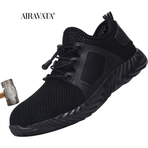 Outdoor Sneakers Men Safety Shoes Steel Toe Breathable Comfortable Mens Working Shoes Indestructible Slip-on Running Footwear