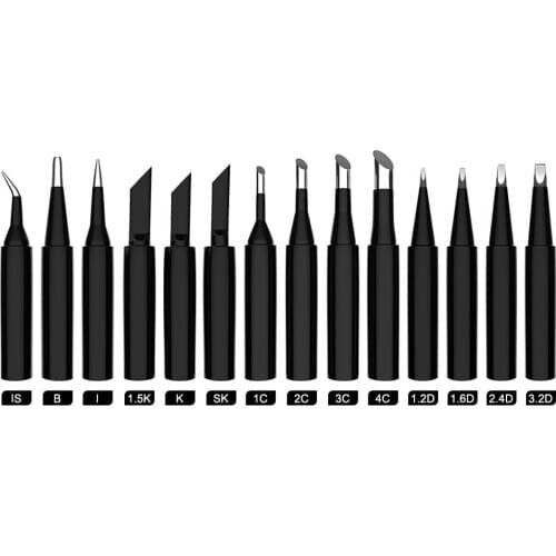 14PCS Lead-free Soldering Iron Welding Tip For 936 937 Soldering Station 900M-T-K 900M-T-I 900M-T-IS 900M Serise Sting Welding