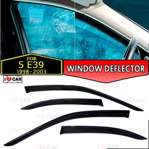 Window deflector for BMW 5 E39 Sedan 1998-2003 car window deflector wind guard vent sun rain visor cover car styling decor