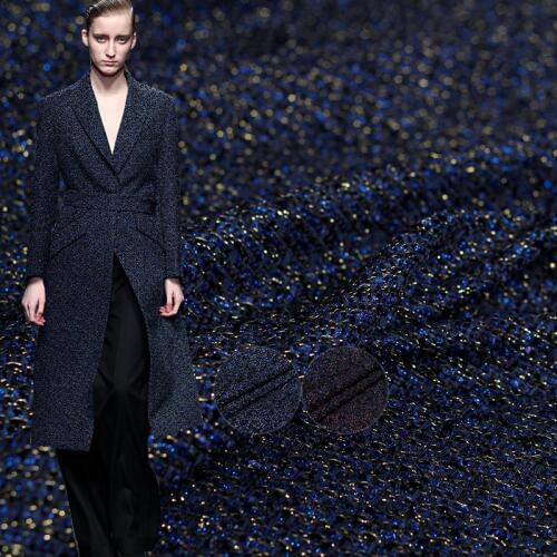 Pearlsilk France Lurex Stereo Tweed Fabrics Autumn Jacket Dress Suits Garment Materials The Sewing Cloth Meter Freeshipping