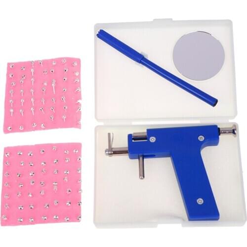 1set No Pain Safe Professional Body Piercing Tools Kit Ear Stud Steel Earring Ear Nose Navel Body Piercing Tool Set