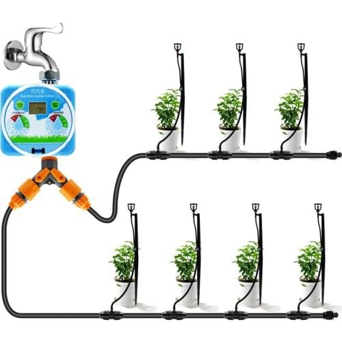 GY Knob Drip Irrigation Equipment Set System Household Vegetable Lawn Automatic Watering Device 360 Rotating Floor Outlet Spray