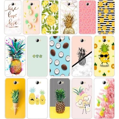55 Pineapple Silicone TPU Cover Phone Case On Case For Huawei Y3 II Y5 II Nova 5T GR3 P40 Lite E Case Soft