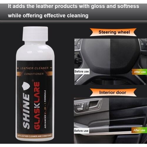 GLASKLARE 50ml/100mlCar Seat Leather Restoreration Plastic Restore Renew Spray Car Interior Restorer Leather Conditioner Car Acc
