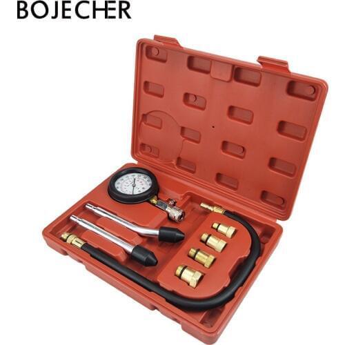 Gasoline Engine Compressor Tester Gauge Meter Tester Kit Automobile Pressure Compression Tester Cylinder Leakage car repair tool