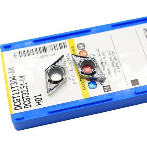 DCGT11T304 AK H01 internal turning tool blade Insert Cutting Aluminum cutter Tool turning tool CNC Tools AL +TIN Alloy wood