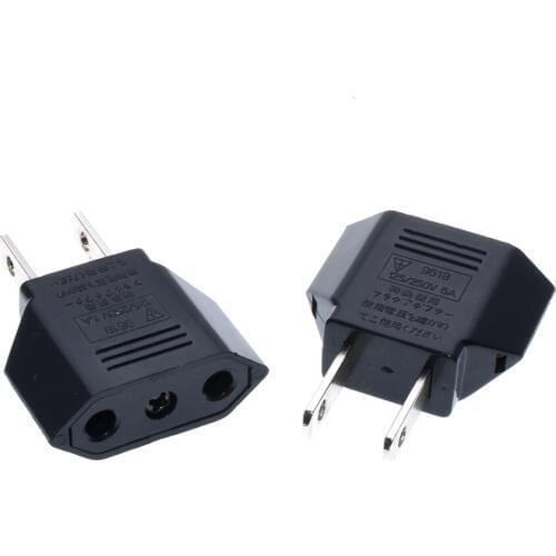 10pcs/lot 6A Universal Travel Power Plug Adapter EU EURO to US USA Adaptor Converter AC Power Plug Adaptor Connector EU to US
