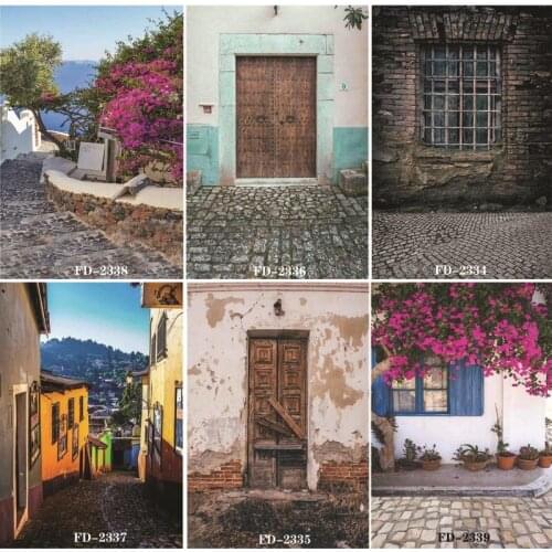 SHUOZHIKE Vinyl Custom Photography Backdrops Prop outdoor+Brick wall Photography Background NY2FD-17