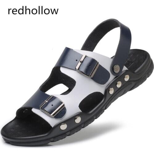 XMISTUO Men's Leather Sandals