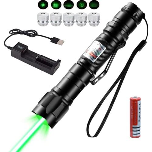 USB charger Green Laser Pen Lazer torch 5000m 532 nm Powerful Lasers 009 Pointer with 18650 Battery and USB Charger