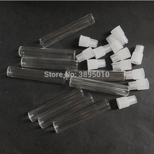 1ml mini glass perfume bottle Small parfume sample vials tester trial Perfume bottle with Clear Stoppers F739