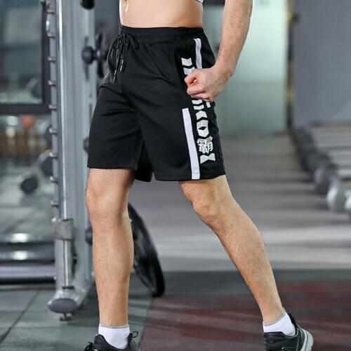 2020 New Brand Running Shorts Men Gym Shorts Basketball Short Bodybuilding Fitness Shorts Chinese Character Printed Bottoms Mens