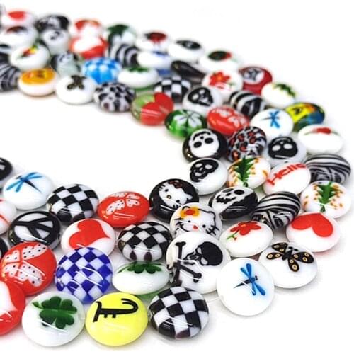 4 6 8 10 12mm Panda Cat Murano Lampwork Beads For Jewelry Making Loose Spacer Beads Murano Glass Beads DIY Bracelet Wholesale