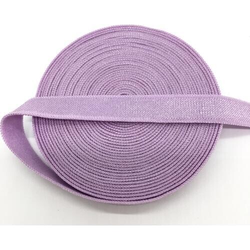 5Yards/lot 3/8" 10mm Light purple Solid Shiny Satin Elastics Band Headband Bra Strap Dress Sewing Trim