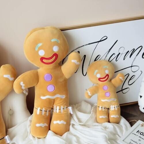 10cm Kawaii Baby Doll Gingerbread Man Plush Toys & Pendant Stuffed Baby Appease Doll Biscuits Man Pillow Reindeer for Kids Gift