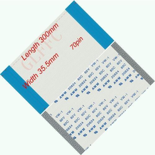 70pin 0.5pitch 300mm-300mm A-type Flexible Flat Cable FFC awm 20624 ROHS for TTL LCD DVD Computer